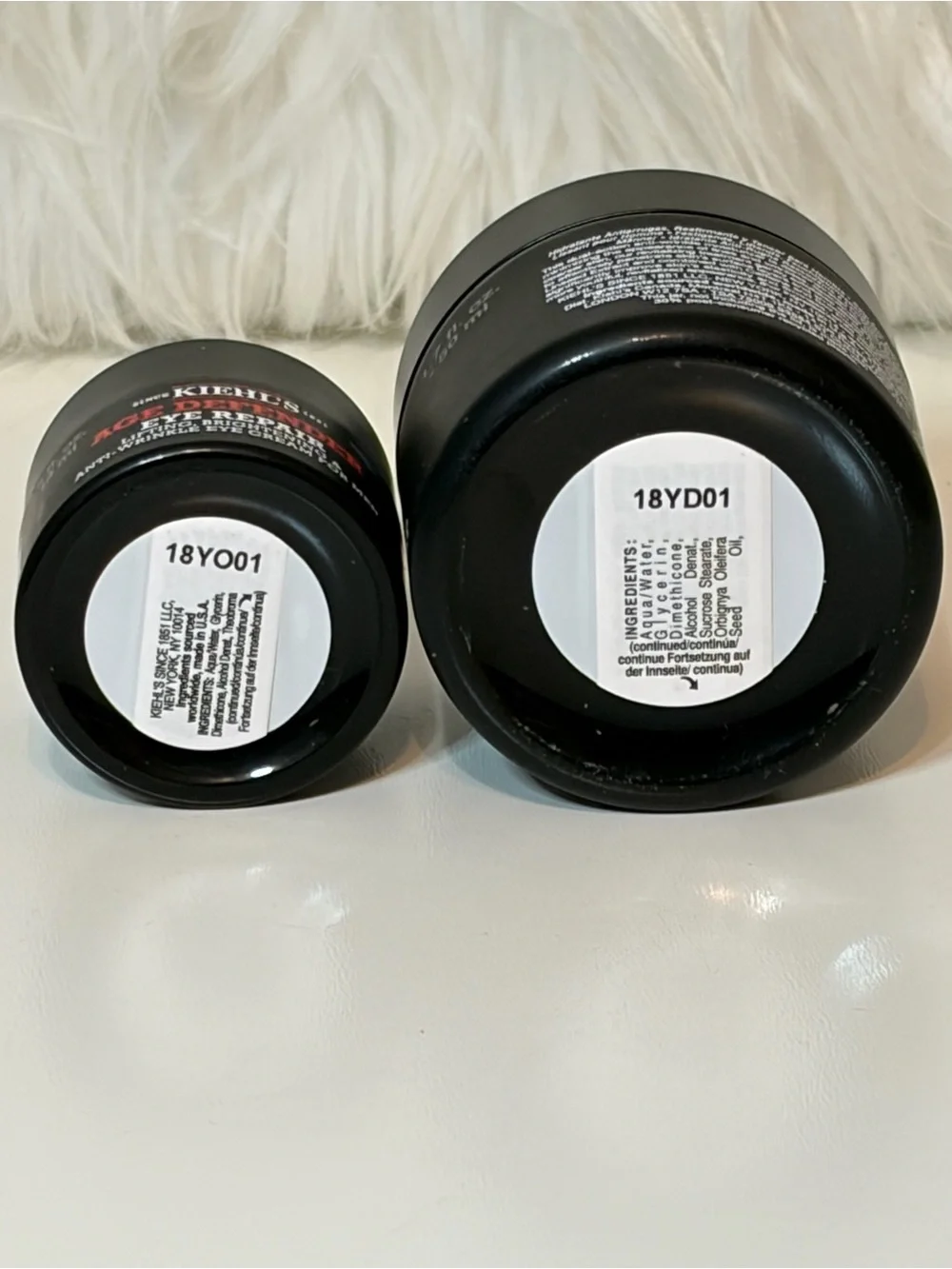 Kiehl's Age Defender Eye Repair Cream & Cream Moisturizer Duo Set Full Size NEW